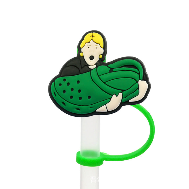 Wholesale 20pcs PVC Rainbow American Straw Tube Cap